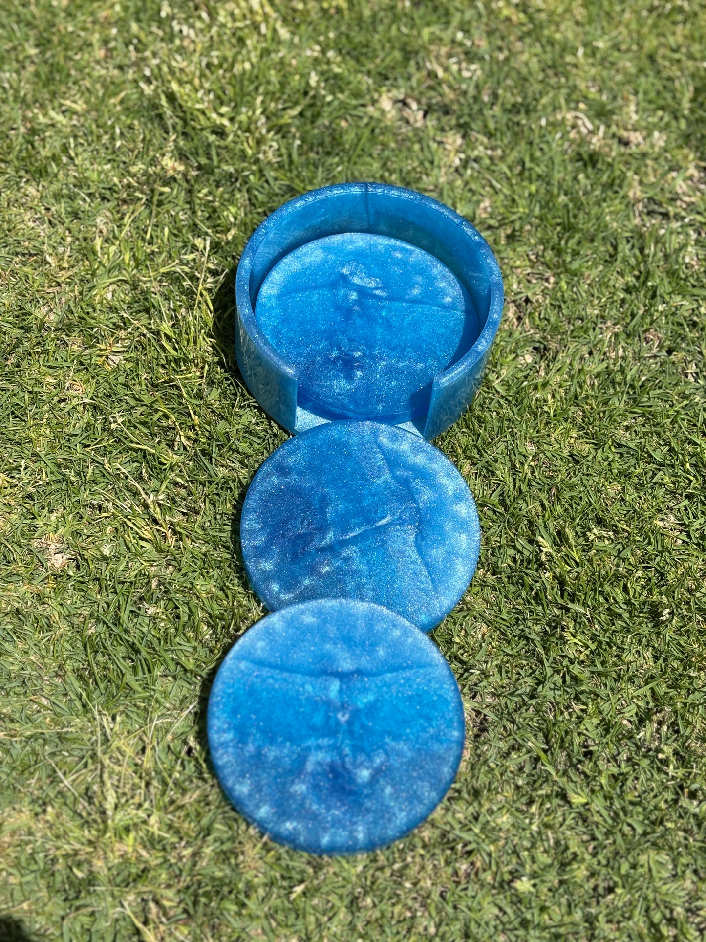 Shades of Blue Coaster Set