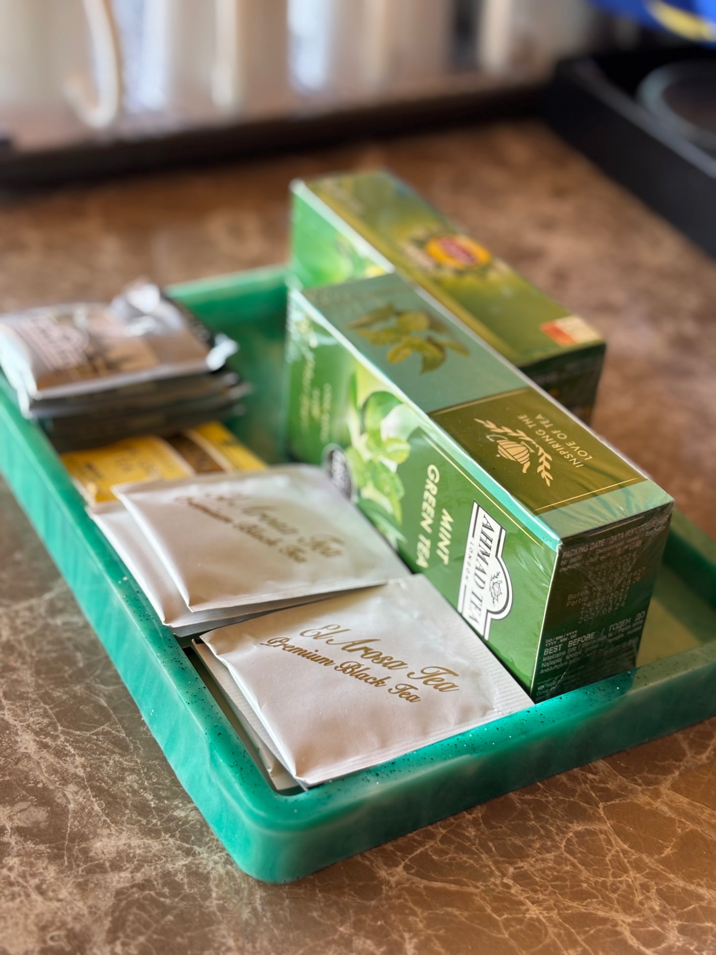 Green & Light Pink Organizer Tray