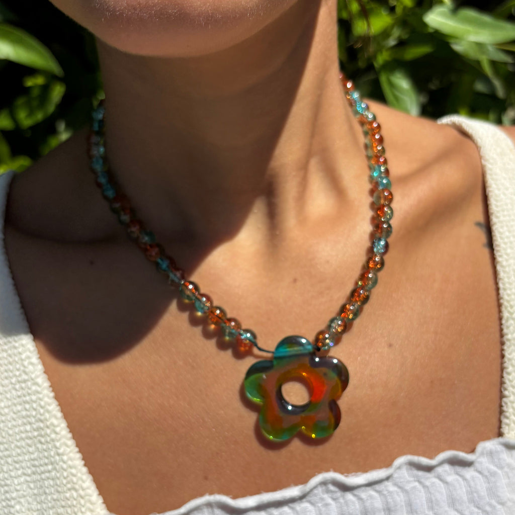 🧡 Beaded Necklace 🩵