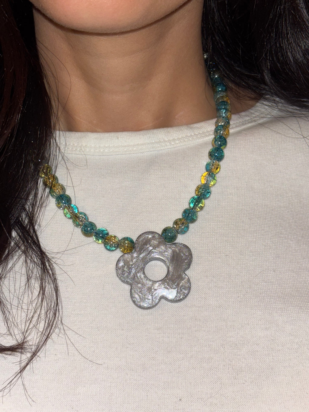 🩵 Beaded Necklace 💛