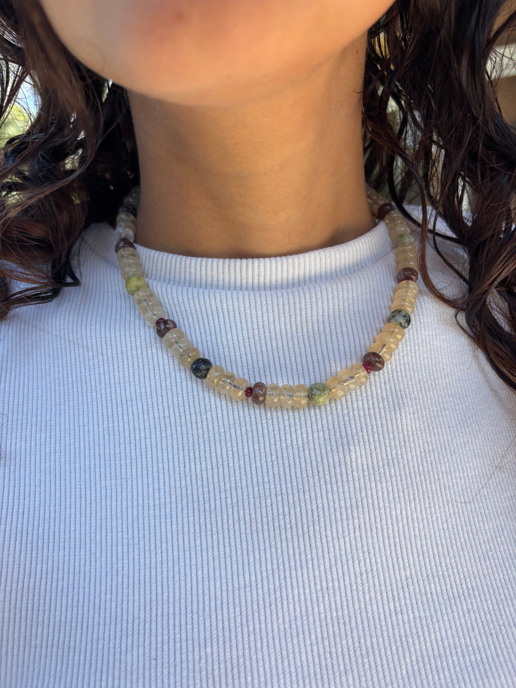 Moonstone Beaded Necklace