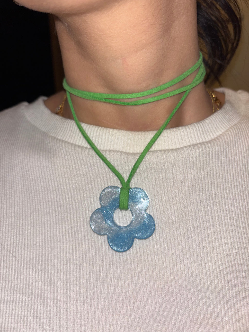 Flower Choker - Green