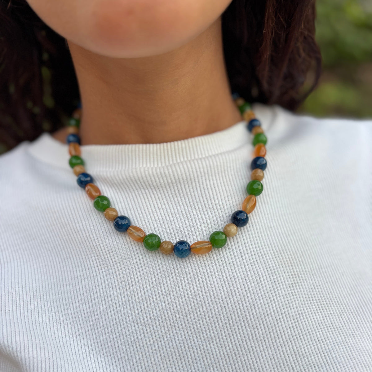 Forest Beaded Necklace