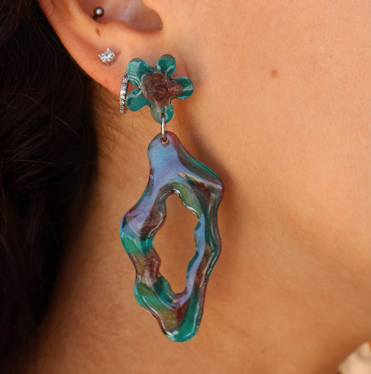 Lagoon - Turquoise & Brown