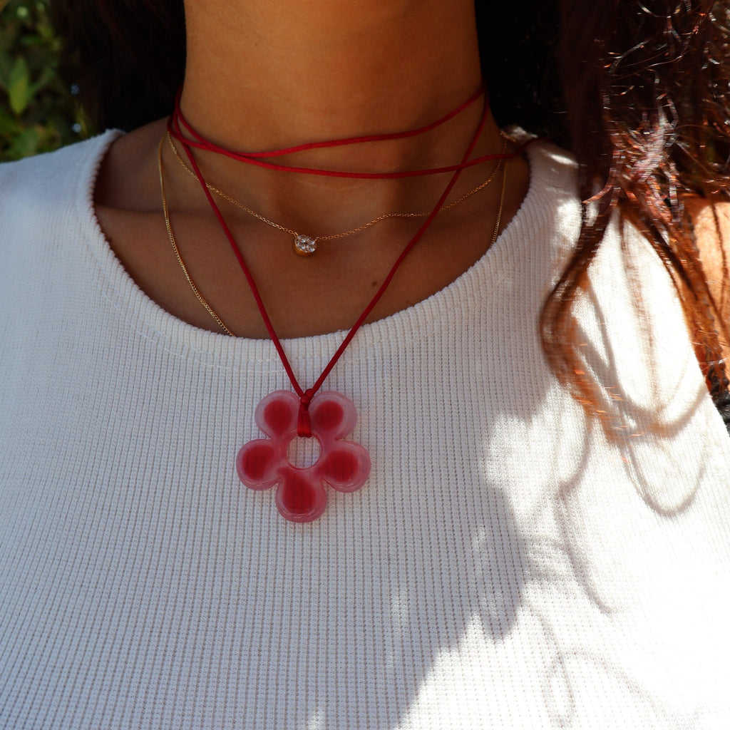 Flower Choker - Candy cane