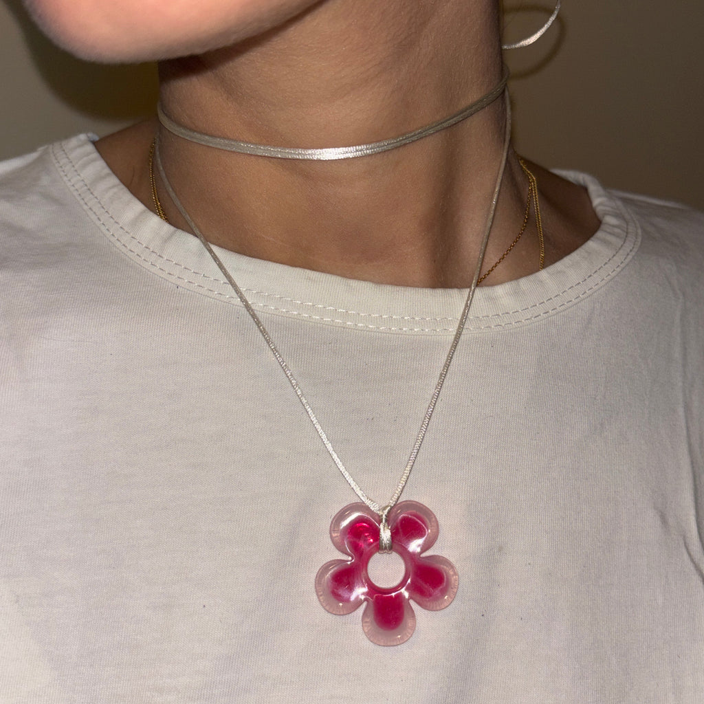 Flower Choker - Candy cane