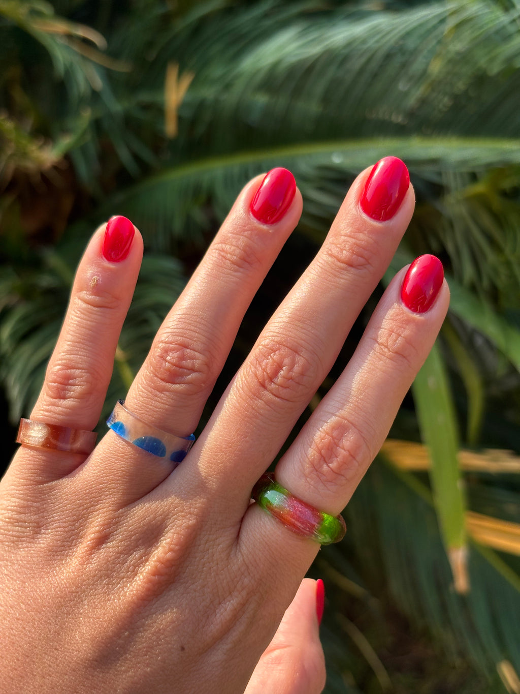 Blue Dots Frame Ring