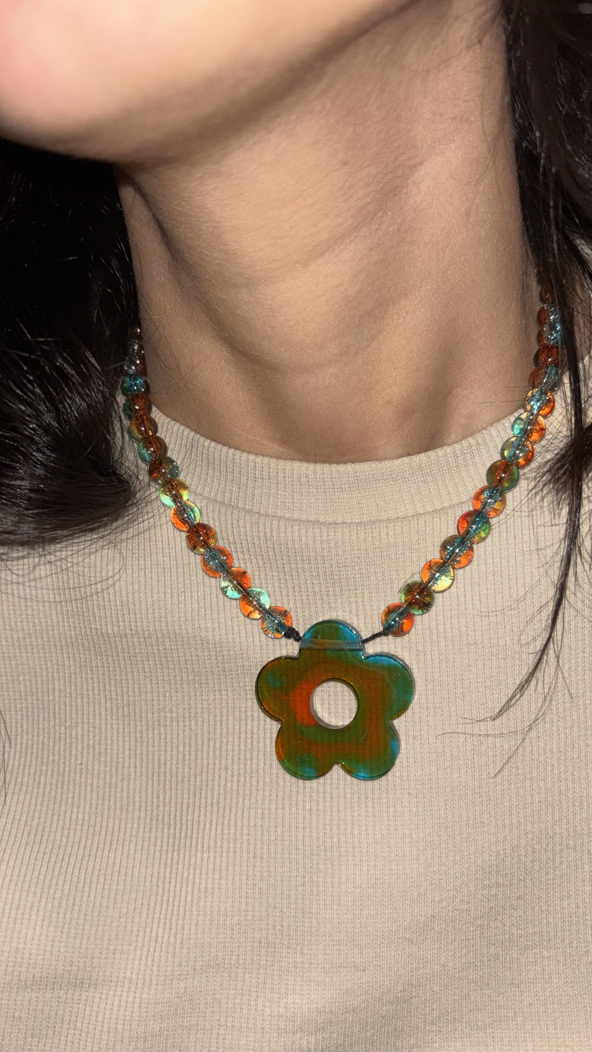 🧡Beaded Necklace 🩵