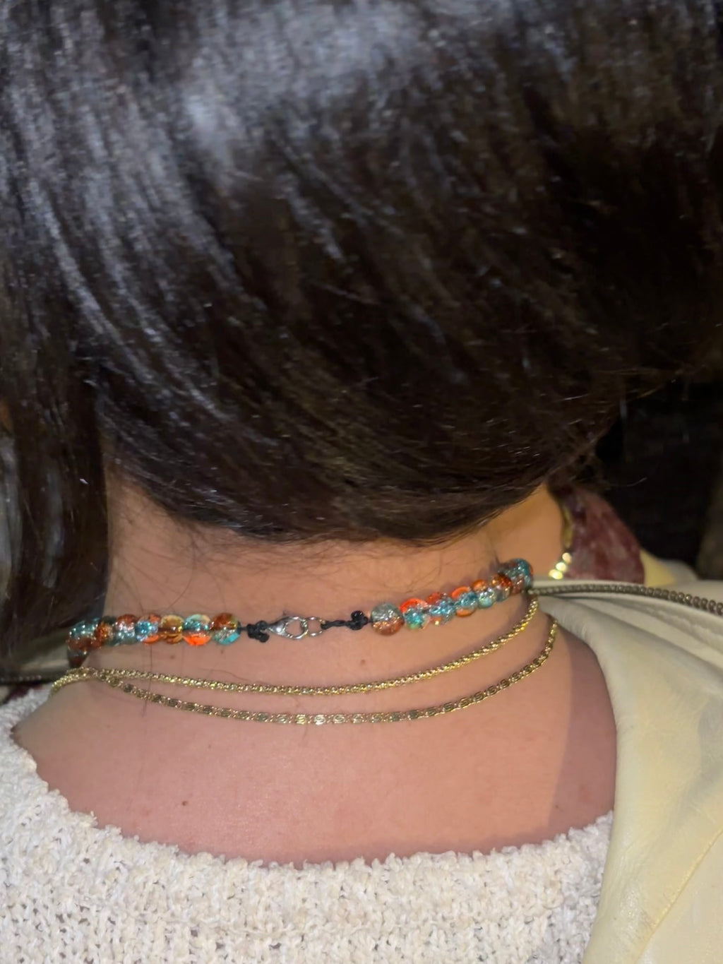 🧡Beaded Necklace 🩵