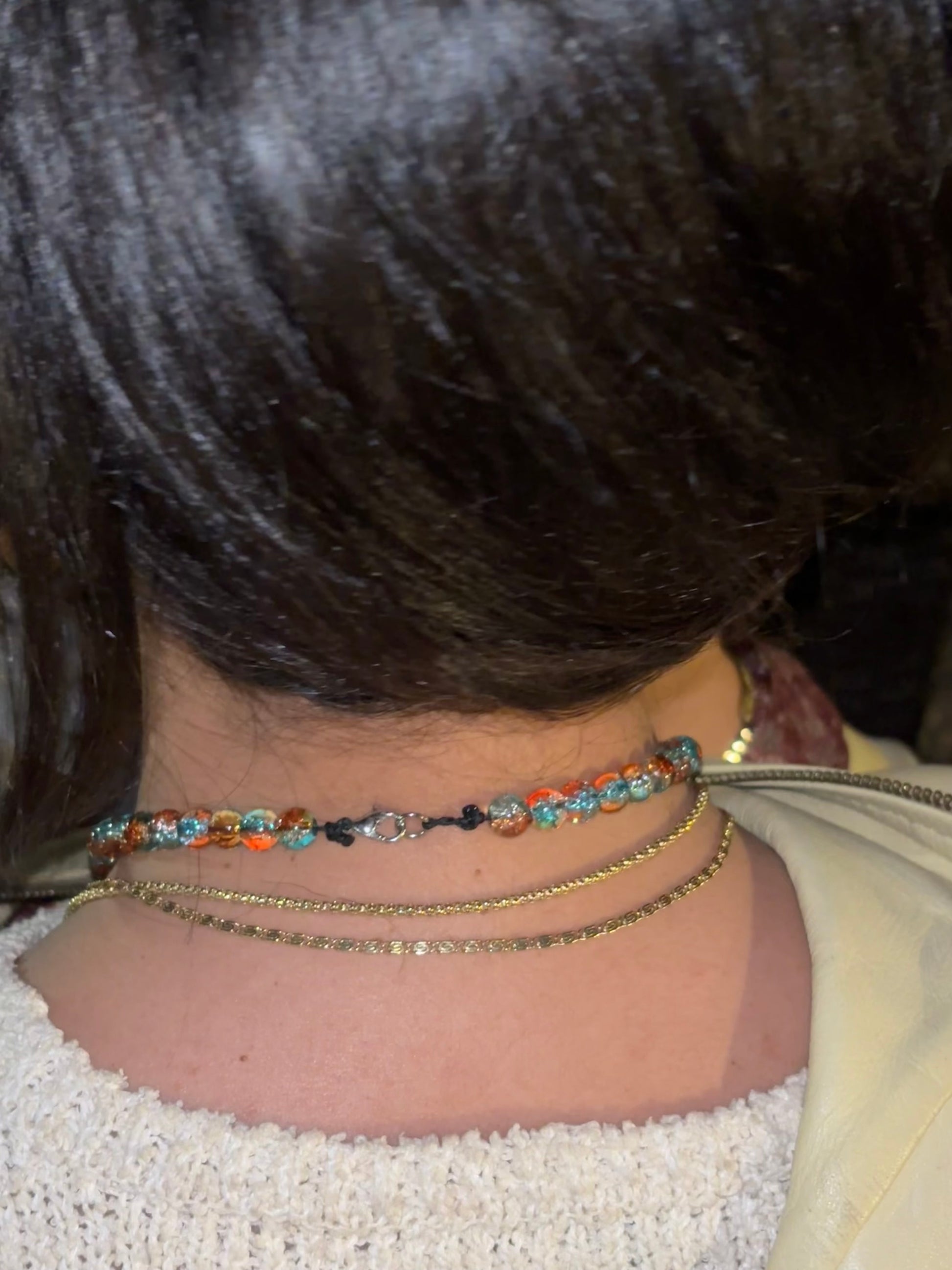 🧡Beaded Necklace 🩵
