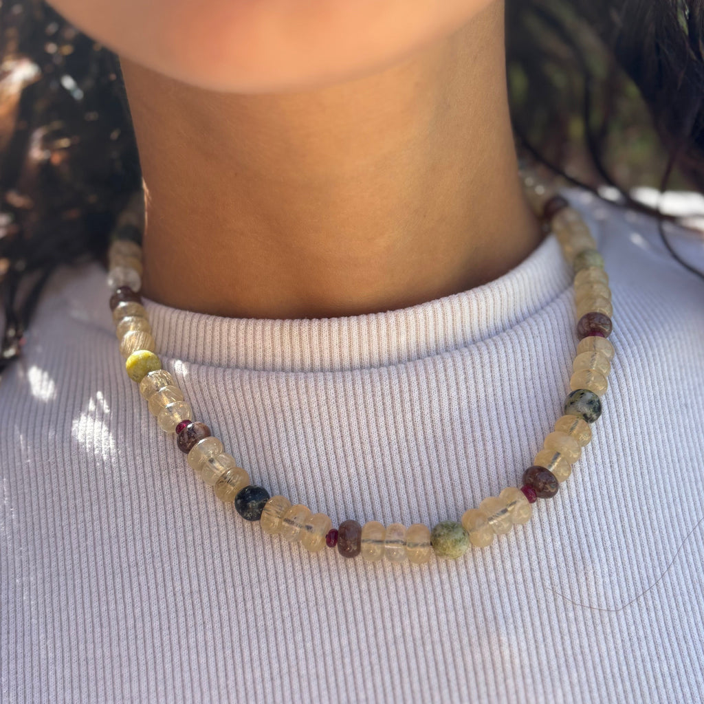 Moonstone Beaded Necklace