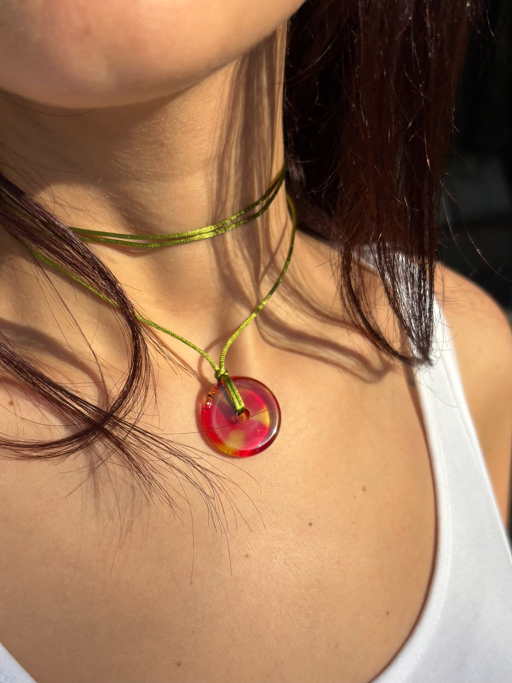 Red & Lime Round Choker