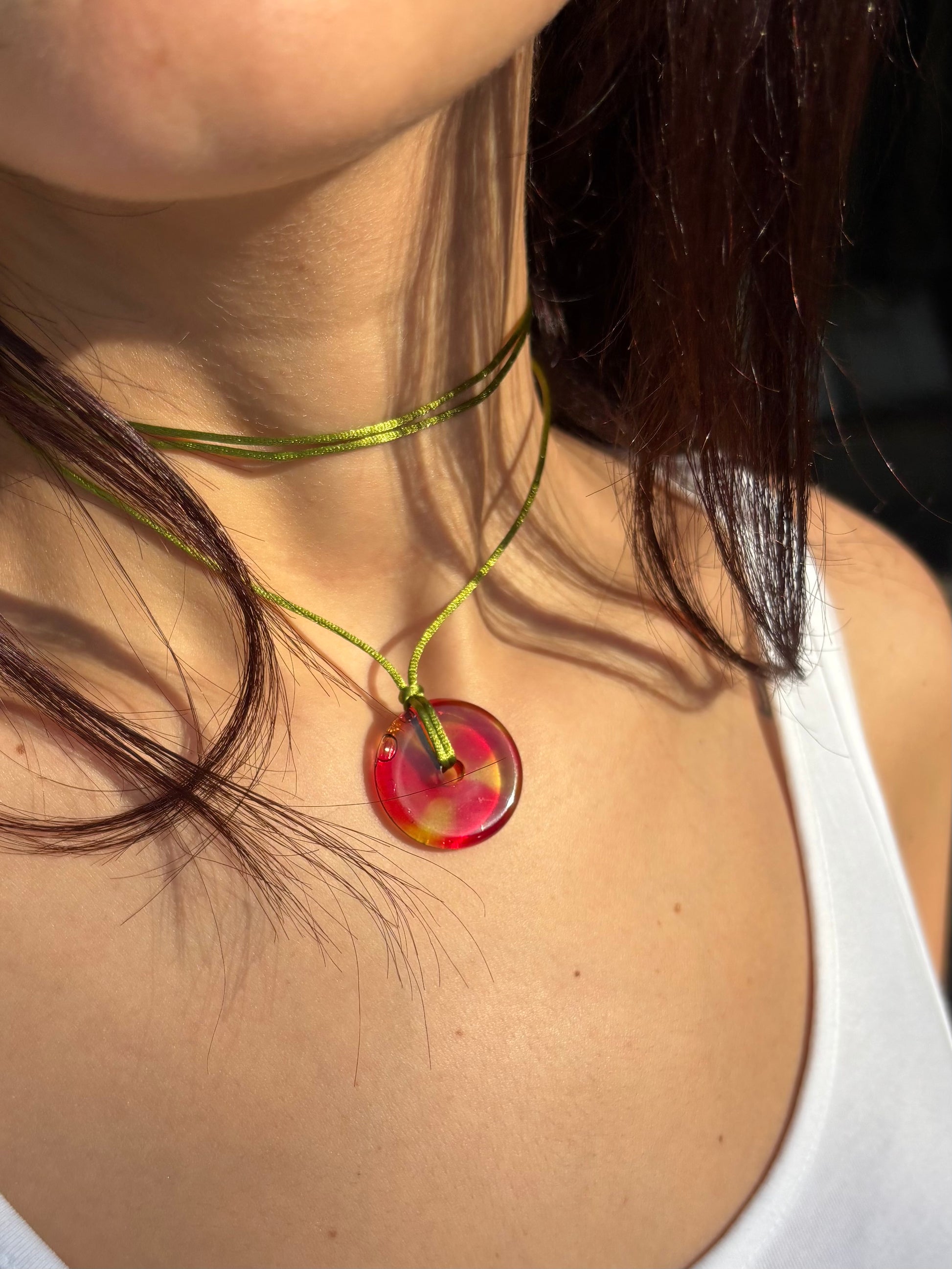 Red & Lime Round Choker