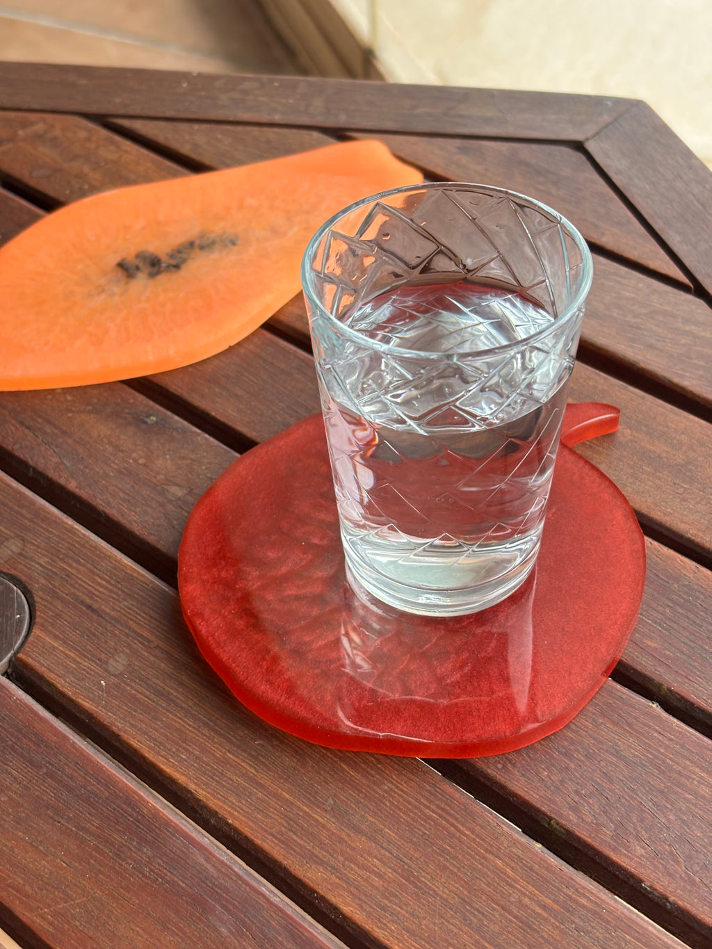 Pomegranate & Papaya Coaster Set (Set of 2 Coasters)