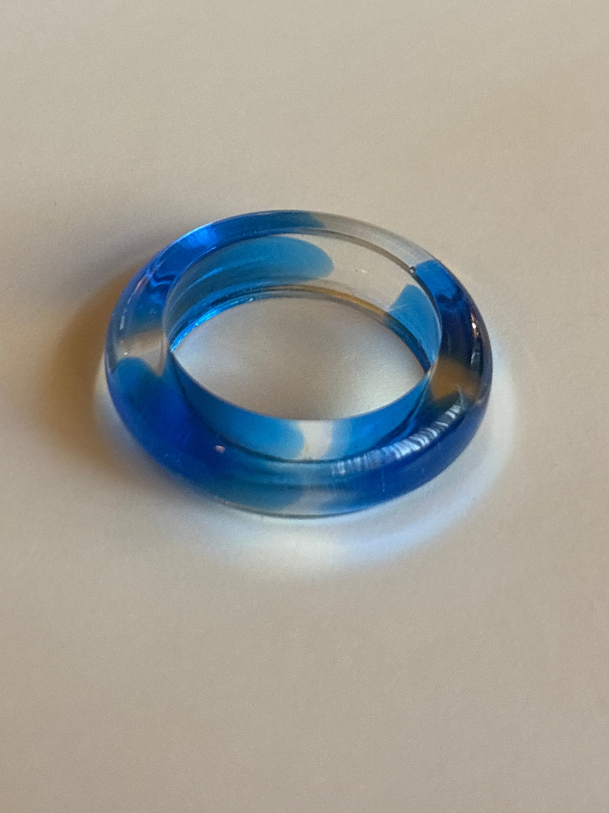 Blue Dots Halo Ring
