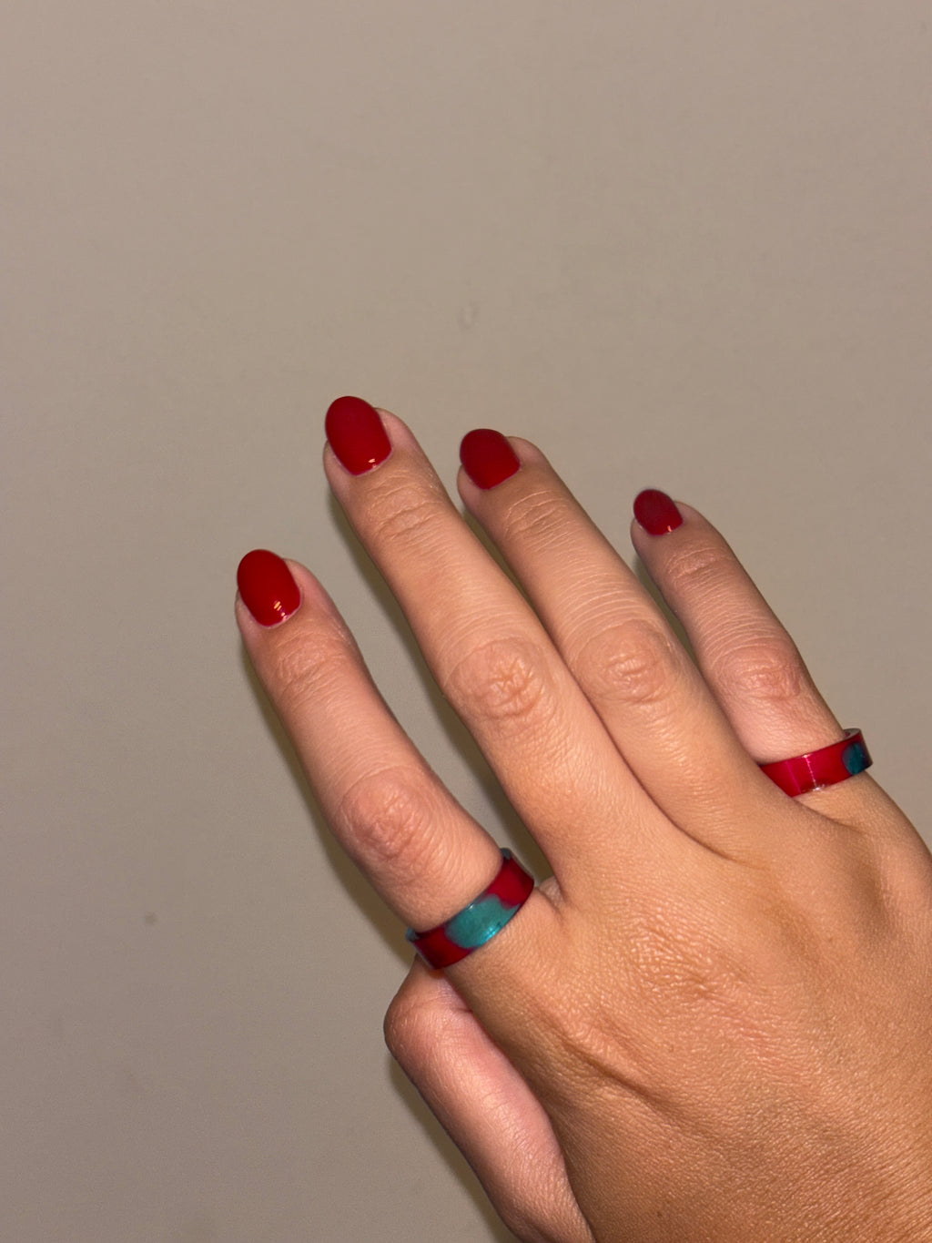 Ruby & Turquoise Frame Ring