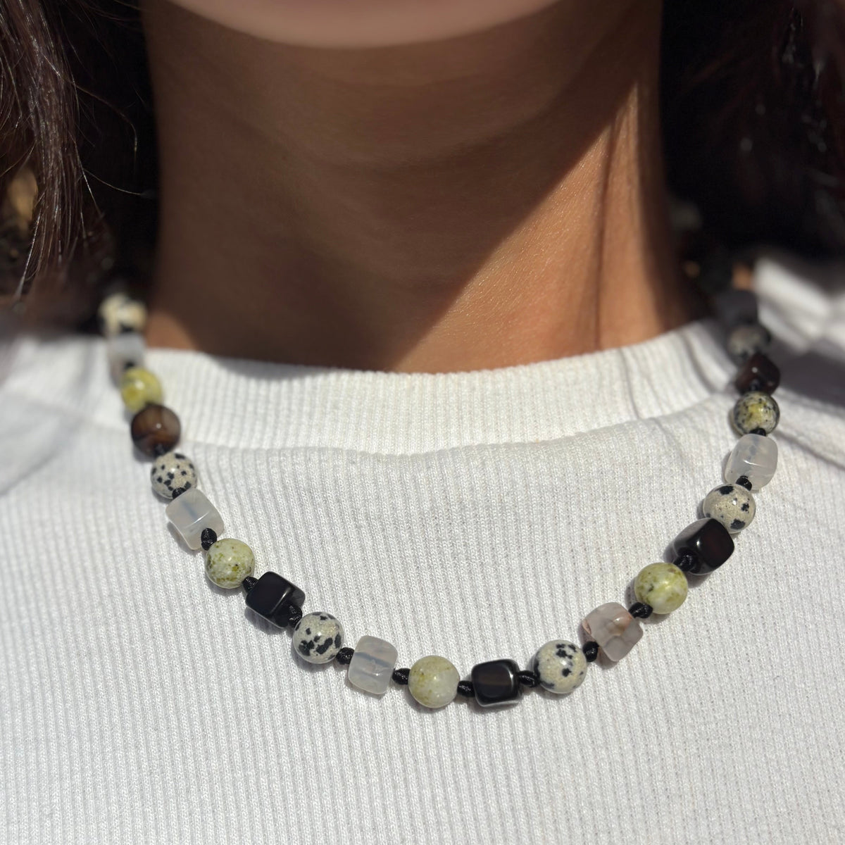 Dusty Dune Beaded Necklace