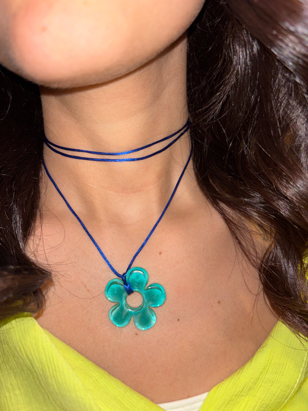 Flower Choker - Aqua