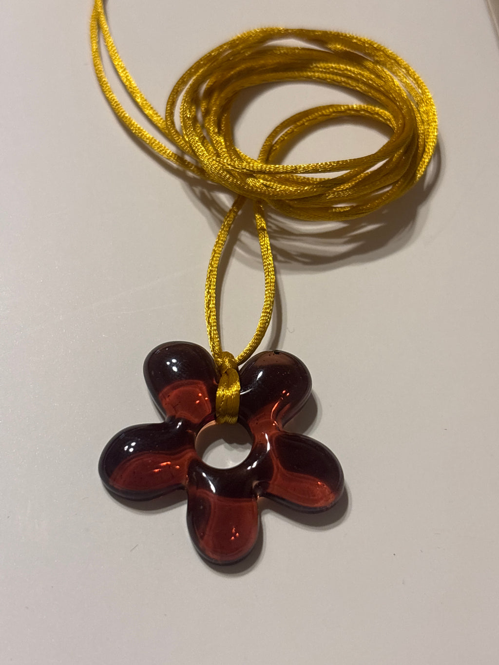Flower Choker - Brown & Gold