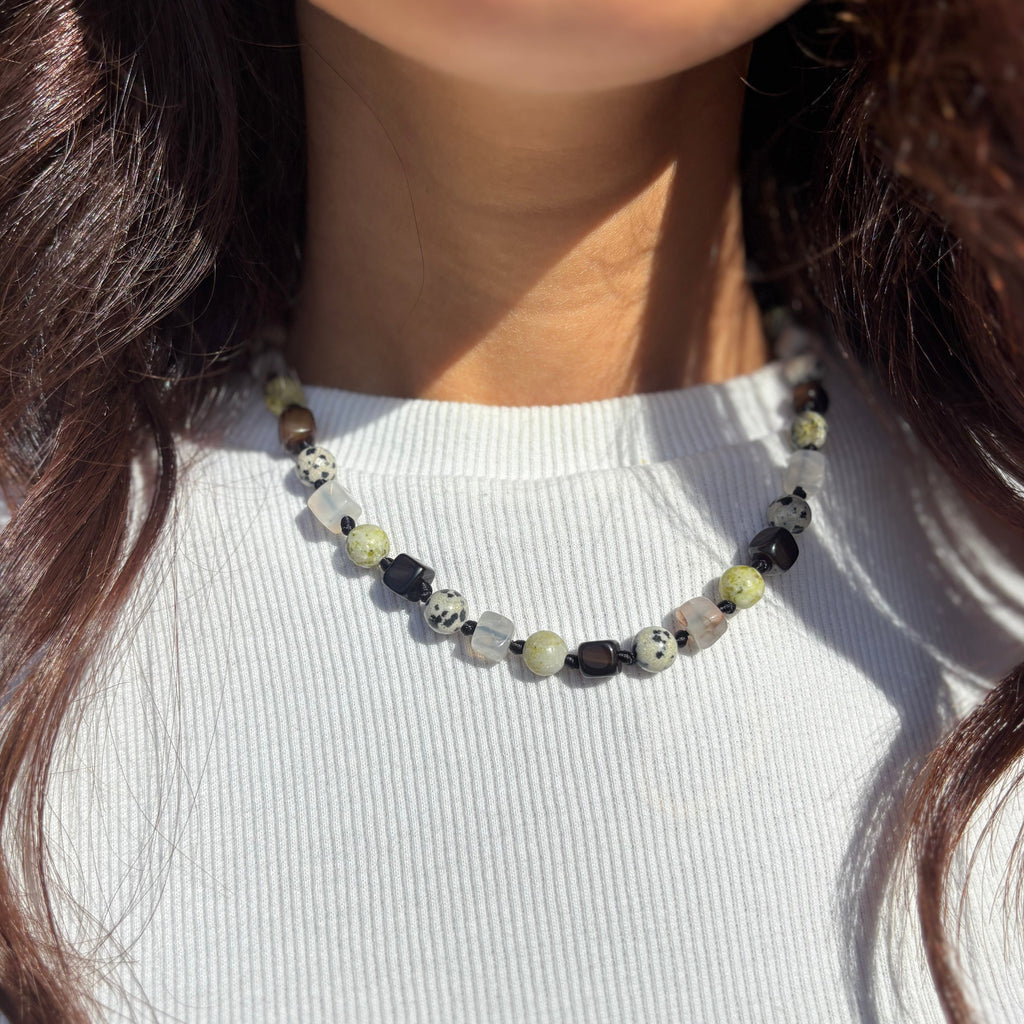 Dusty Dune Beaded Necklace