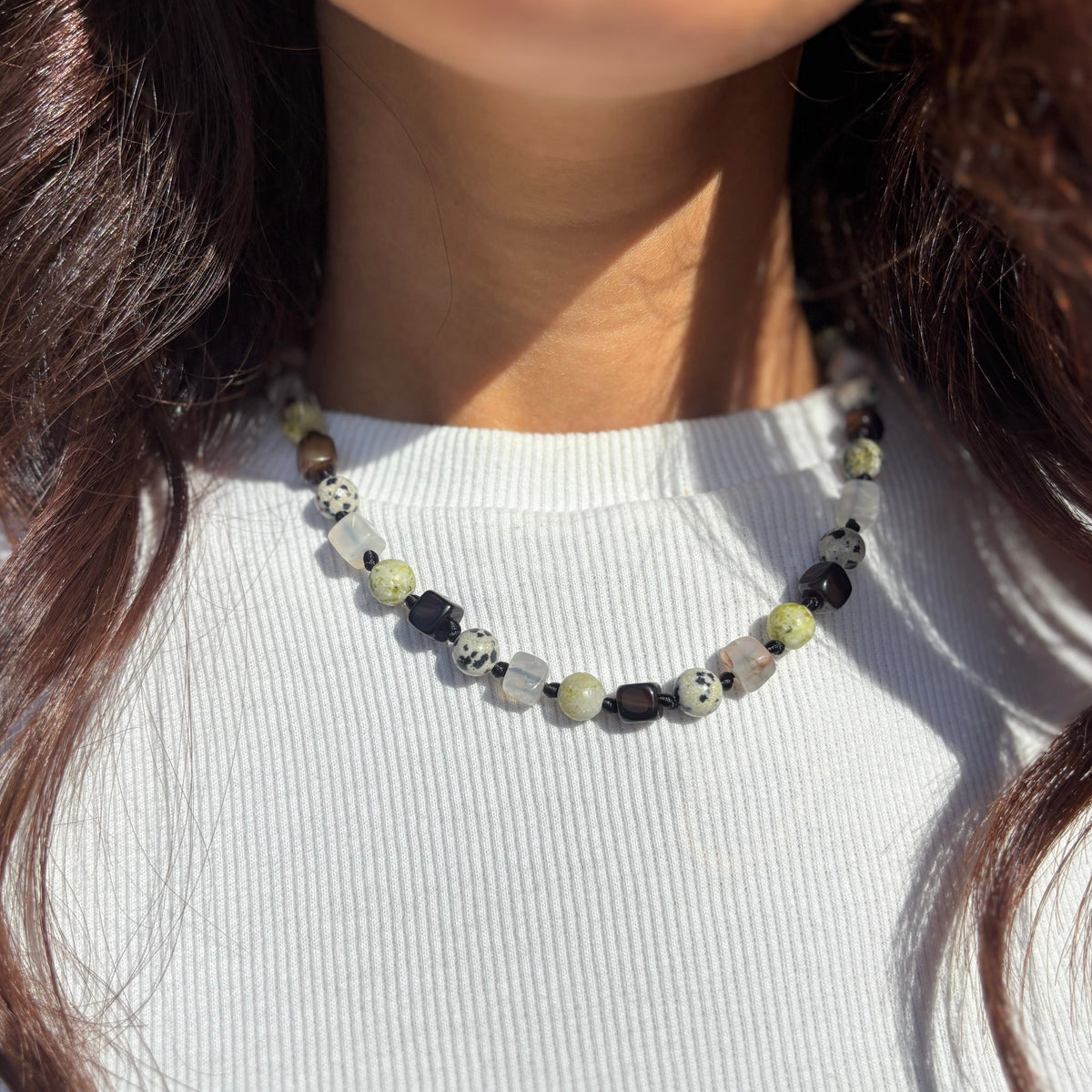 Dusty Dune Beaded Necklace