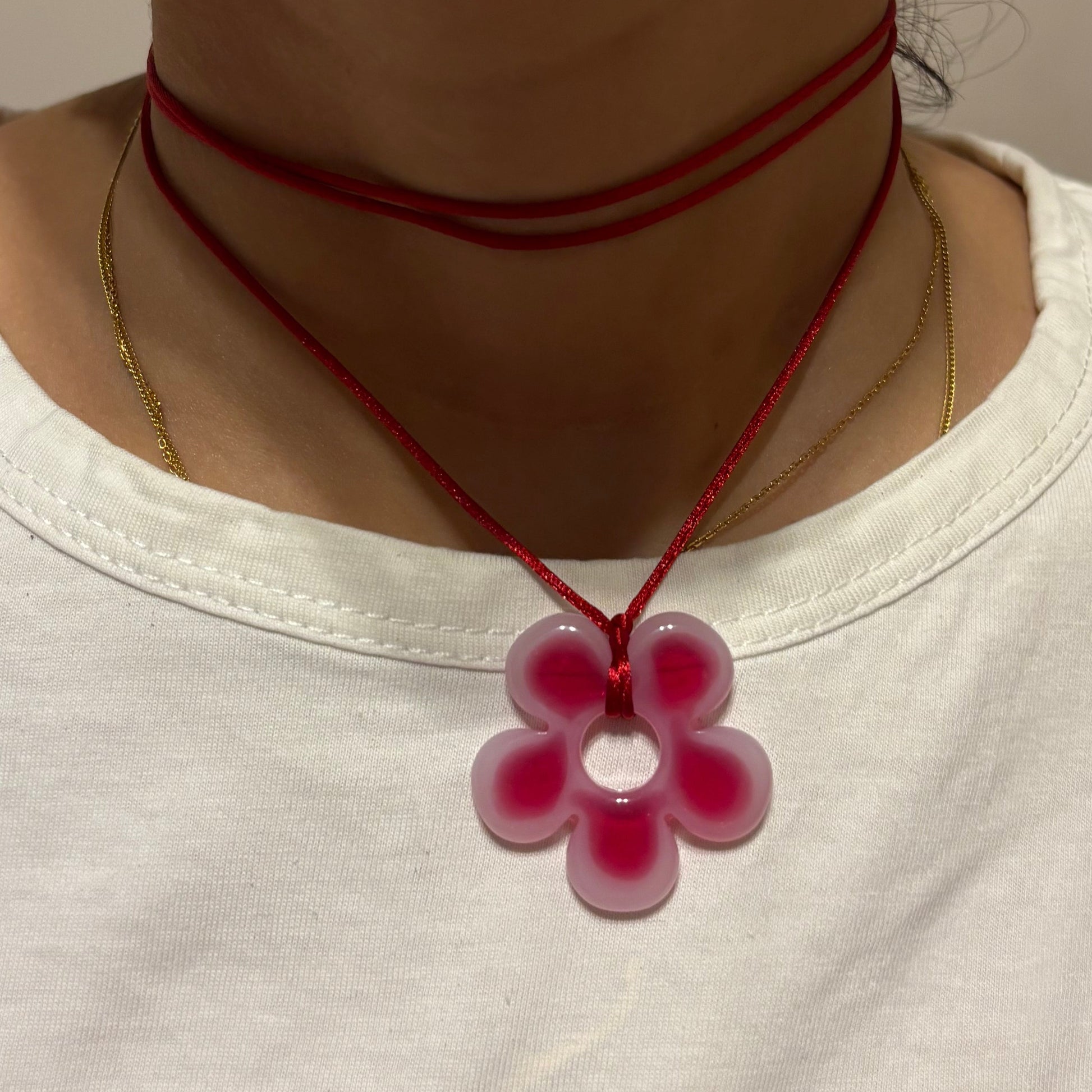 Flower Choker - Candy cane