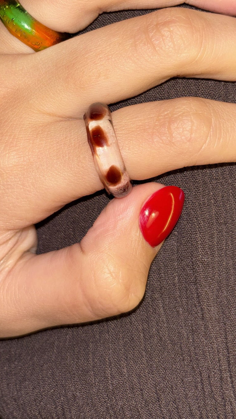 Brown Dots Ring