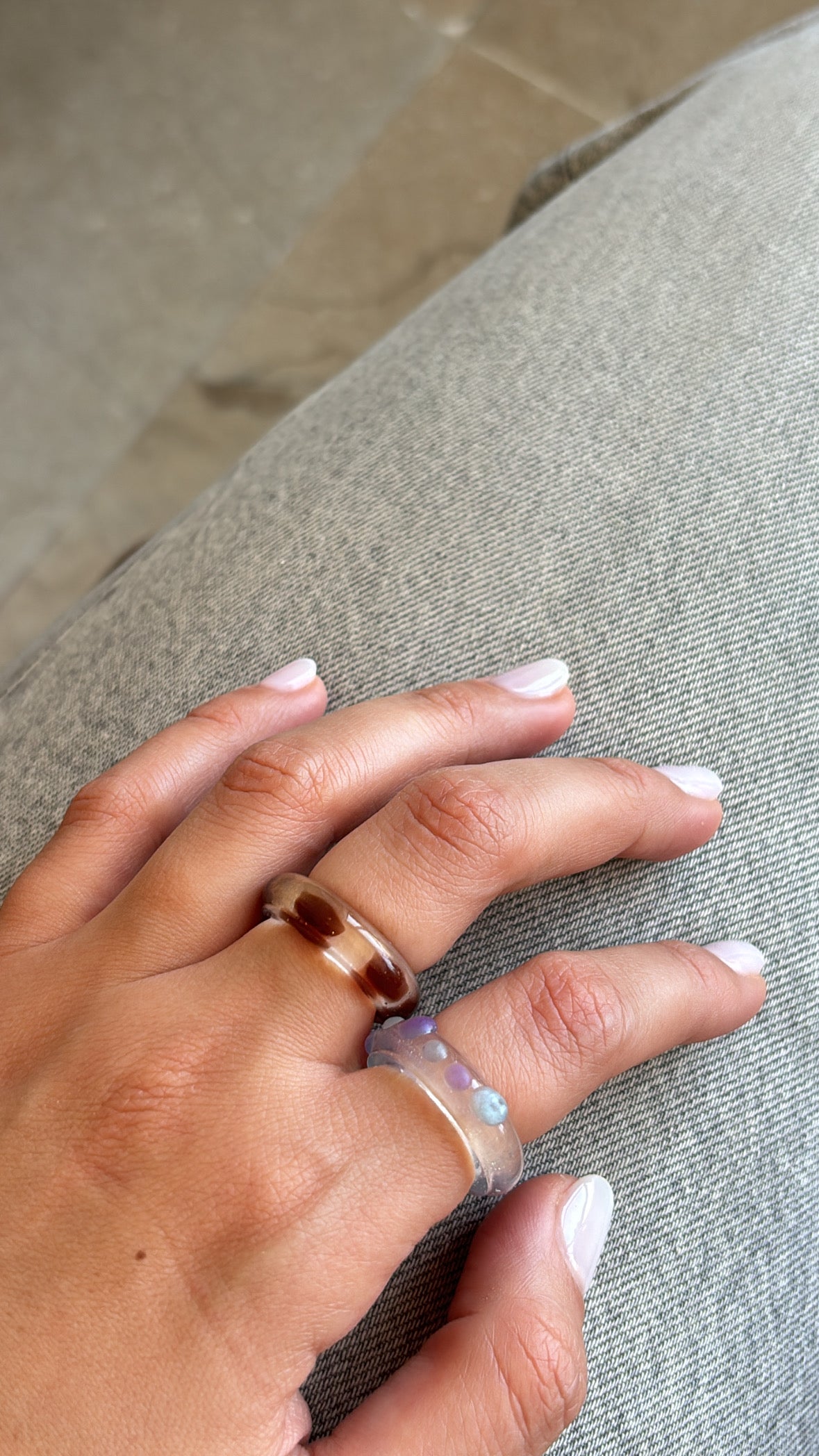 Brown Dots Ring