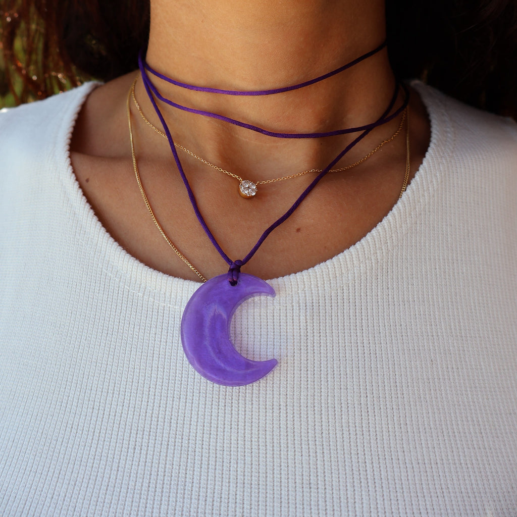 Crescent Choker - Purple
