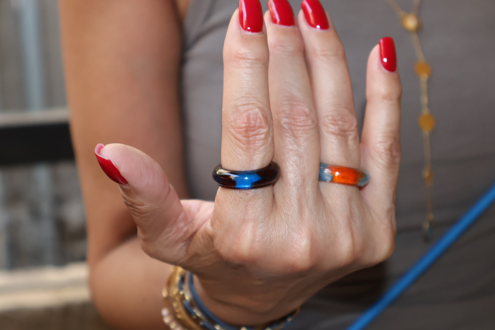 Blue & Orange Ring