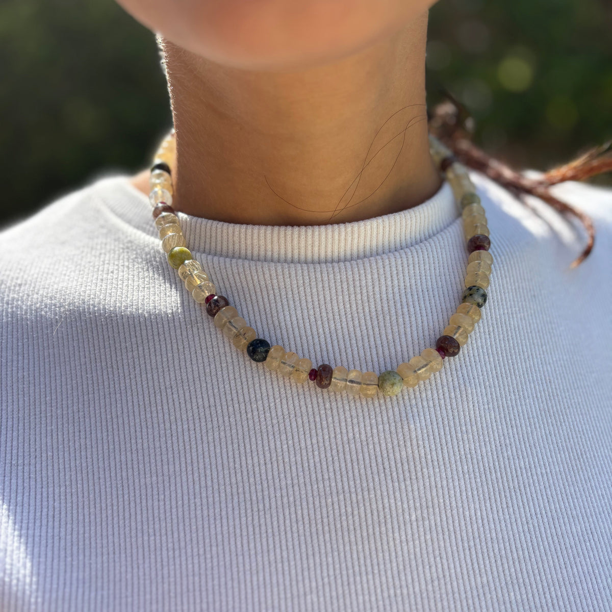 Moonstone Beaded Necklace