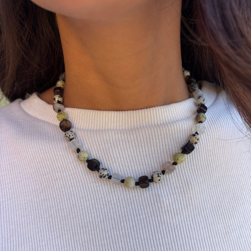 Dusty Dune Beaded Necklace