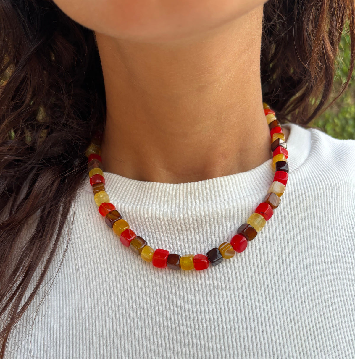 Golden Hour Beaded Necklace
