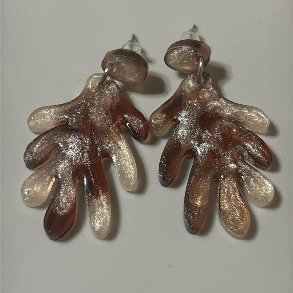 Champagne bronze coral - Earrings