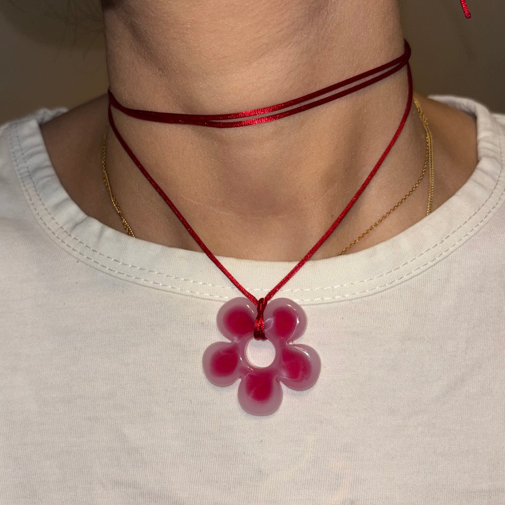 Flower Choker - Candy cane