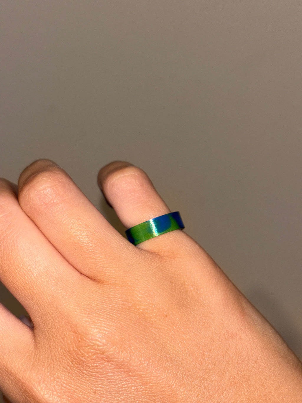 Blue & Avocado Frame Ring