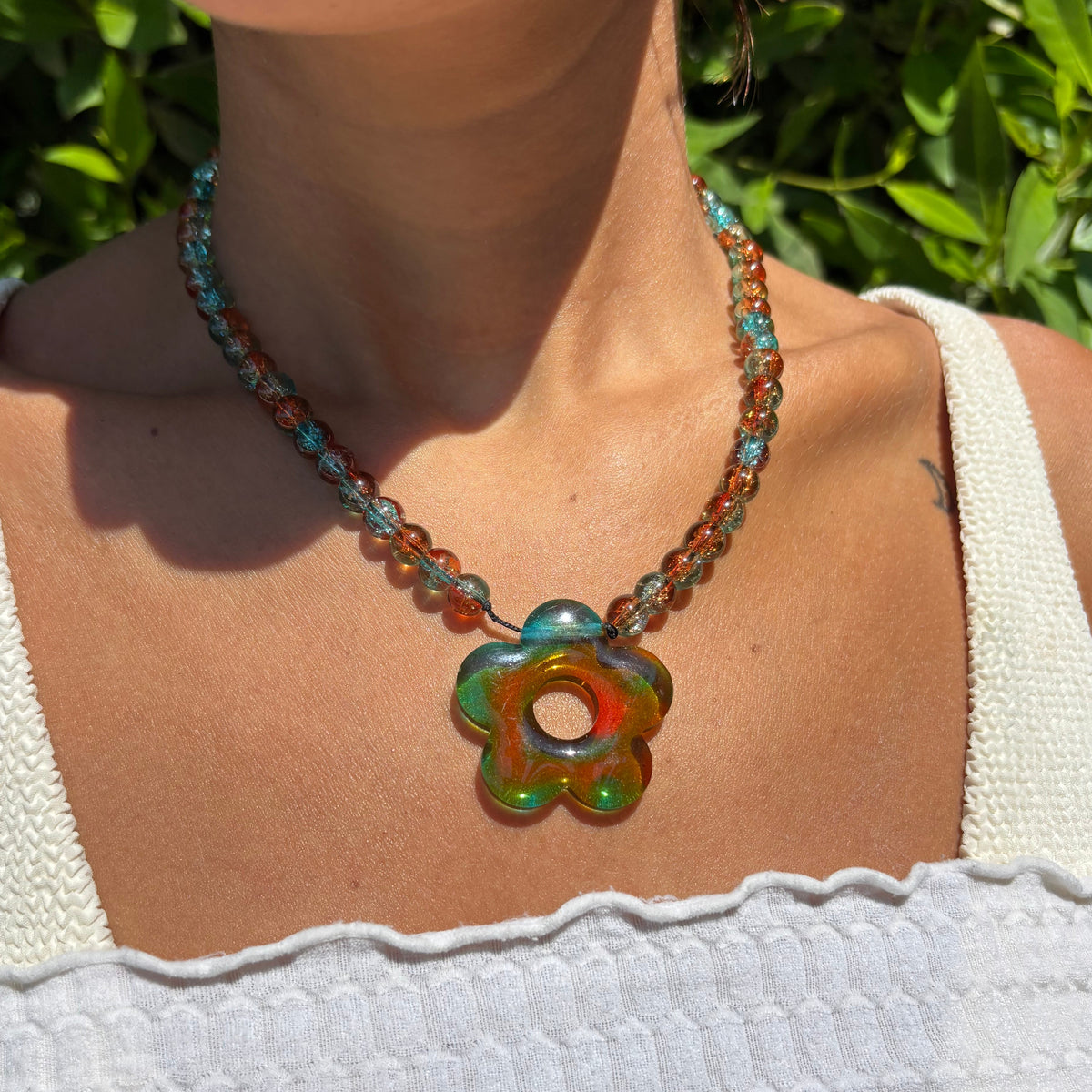 🧡 Beaded Necklace 🩵