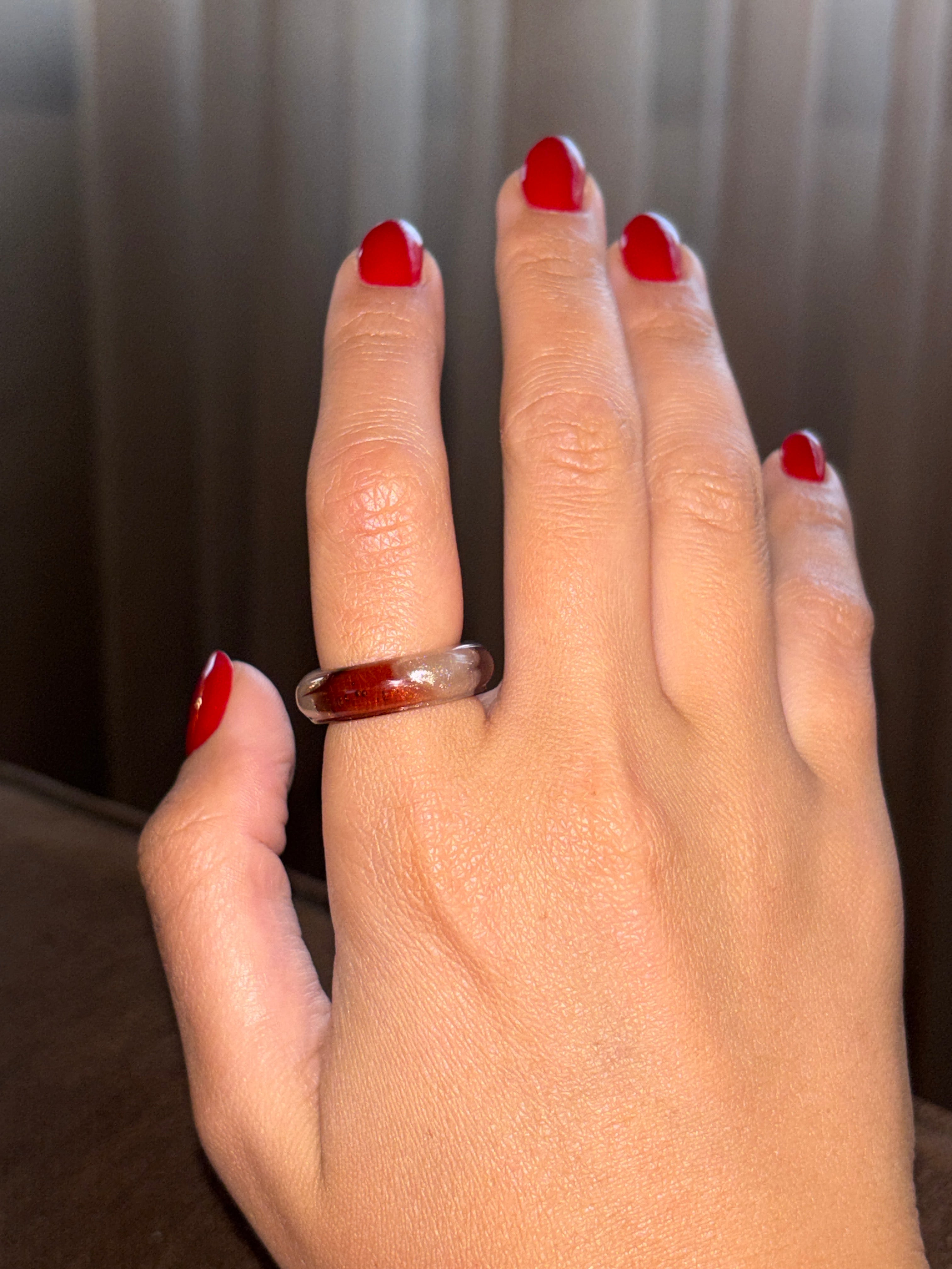 Brown & Beige Halo Ring