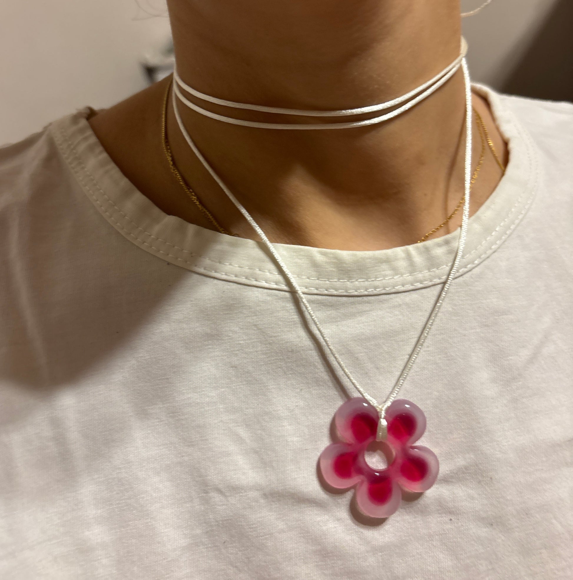 Flower Choker - Candy cane