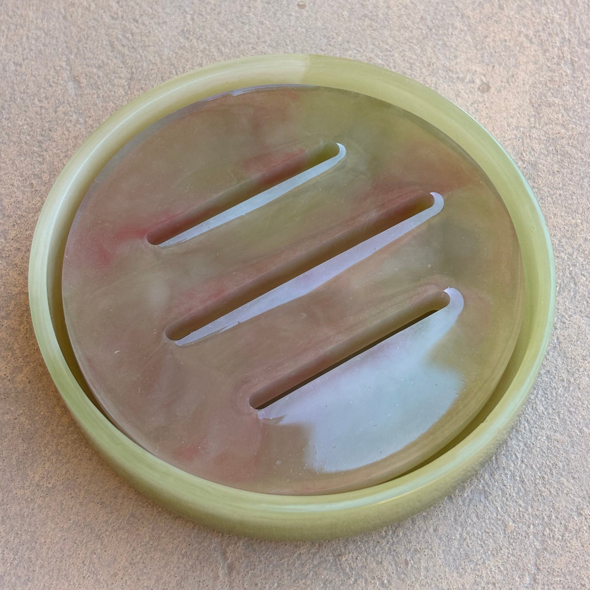 Strawberry Matcha Round Soap Dish