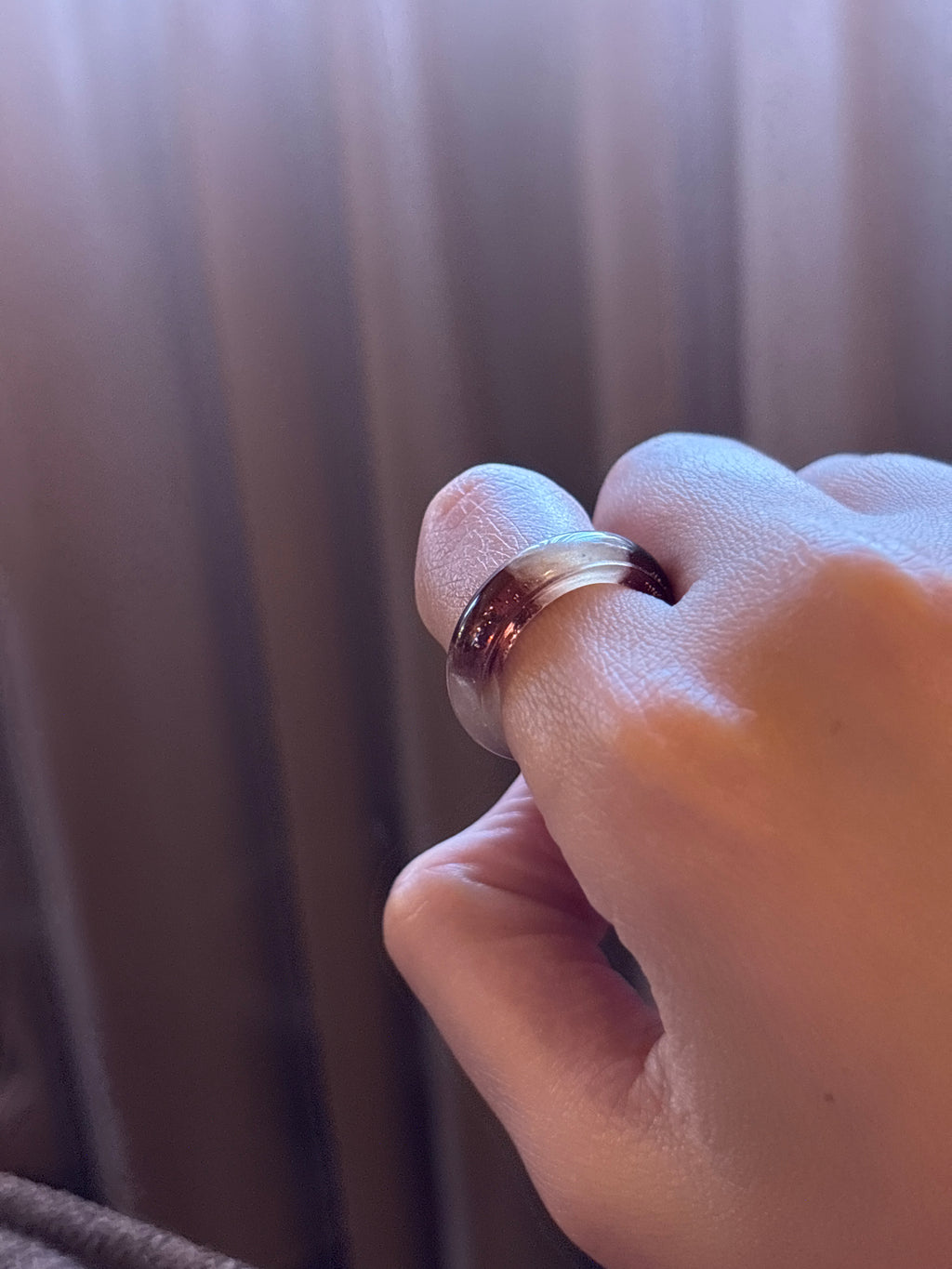 Brown & Beige Halo Ring