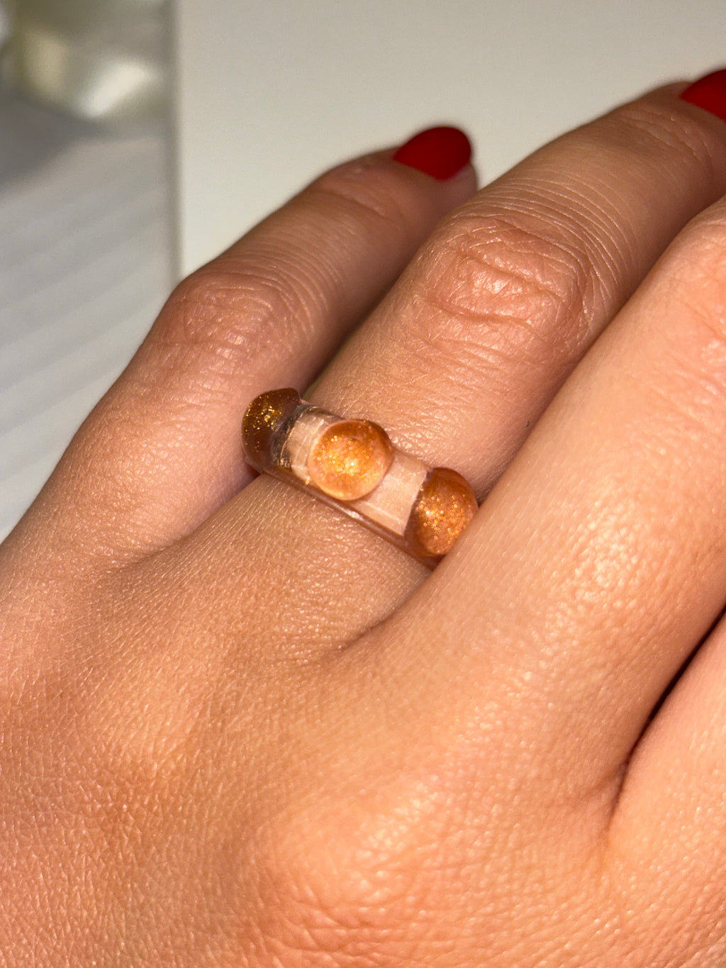 Gold 3D Dots Ring