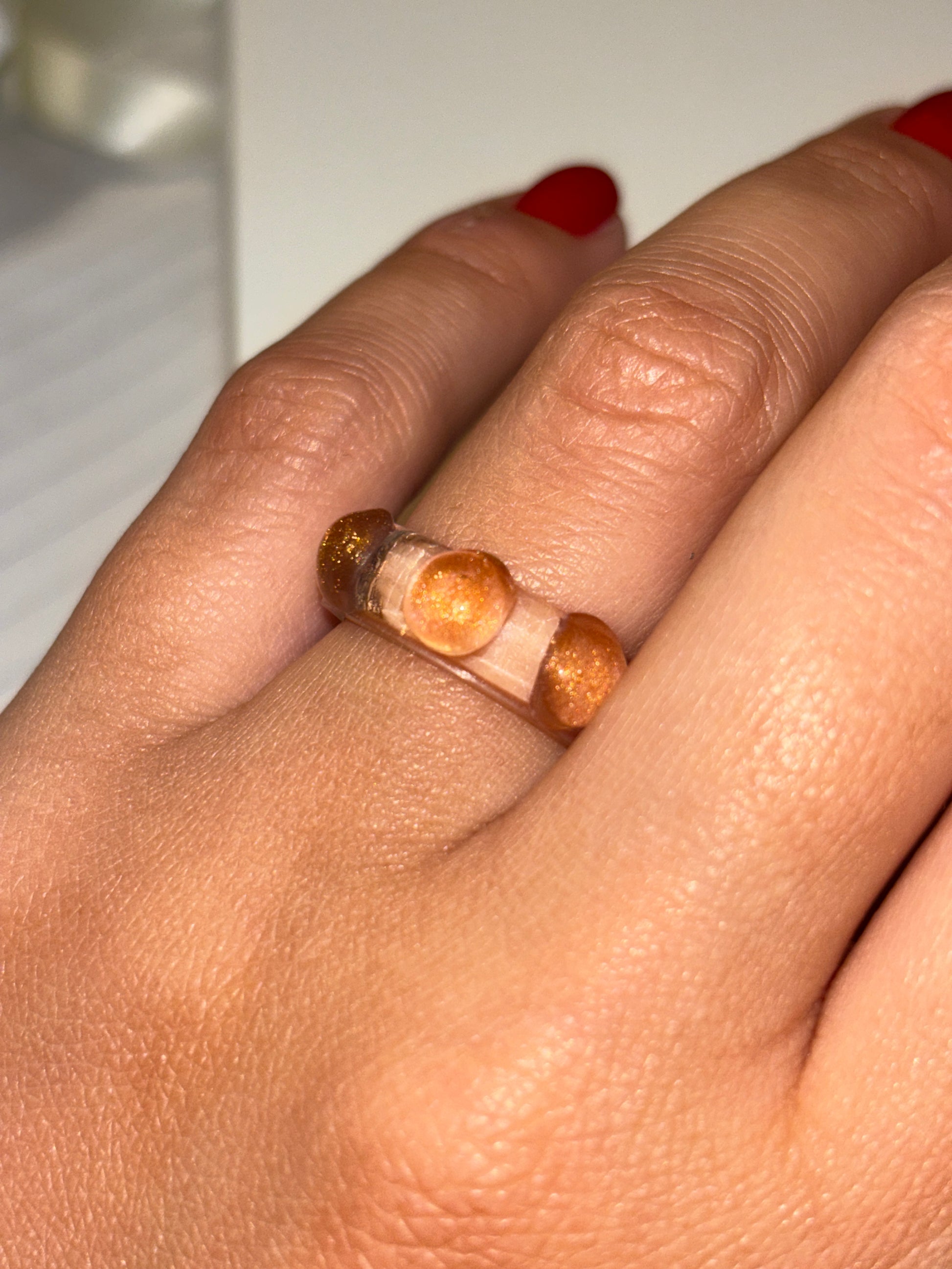 Gold 3D Dots Ring