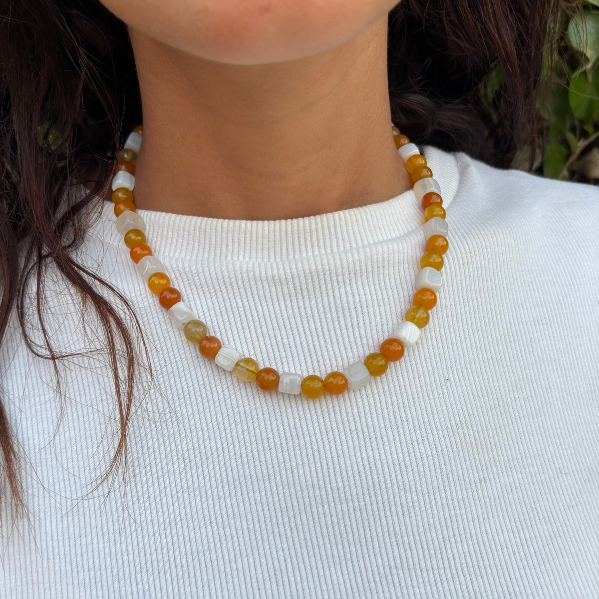🍯 Honey Beaded Necklace
