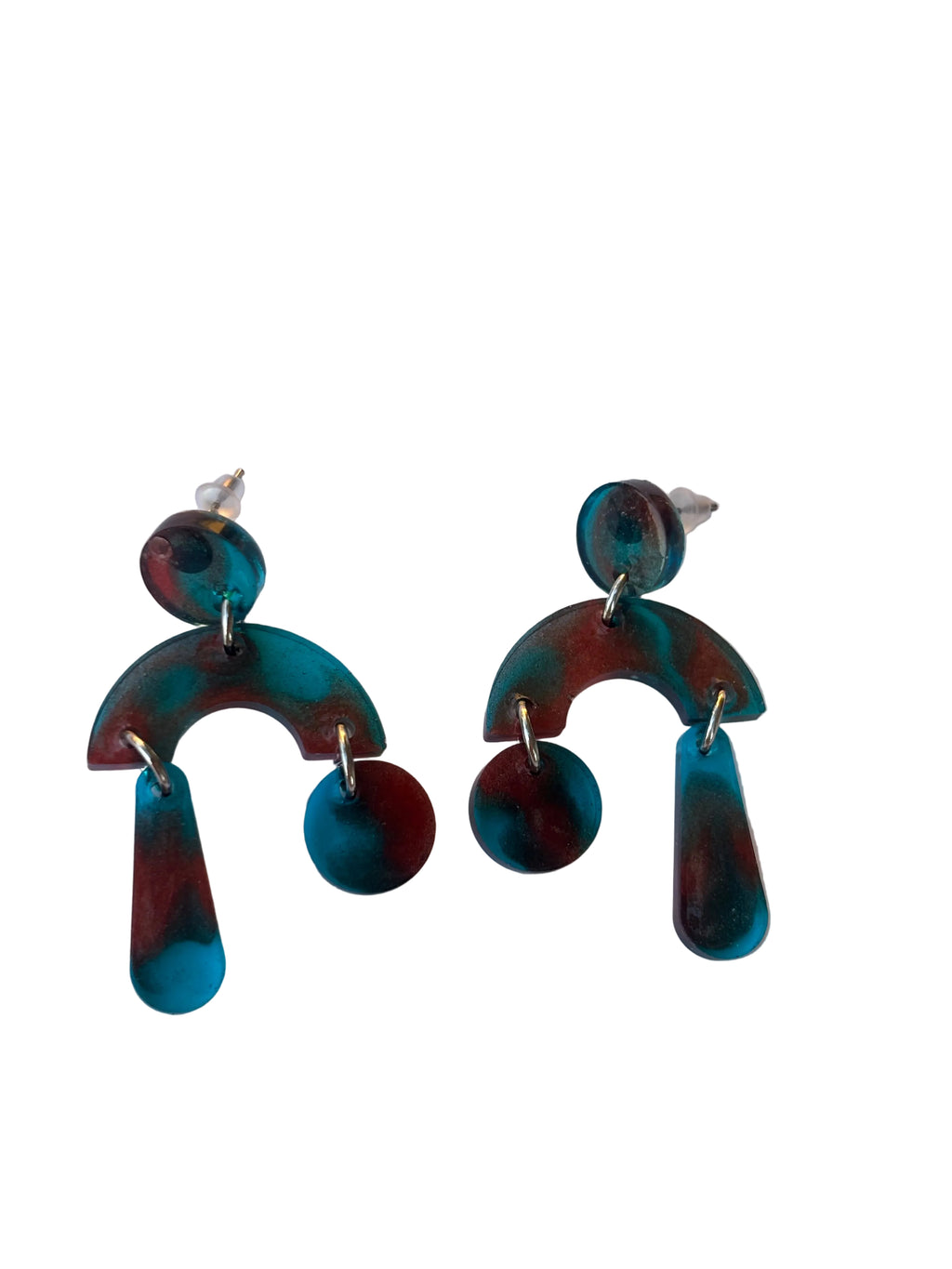 Burnt Teal - Earrings