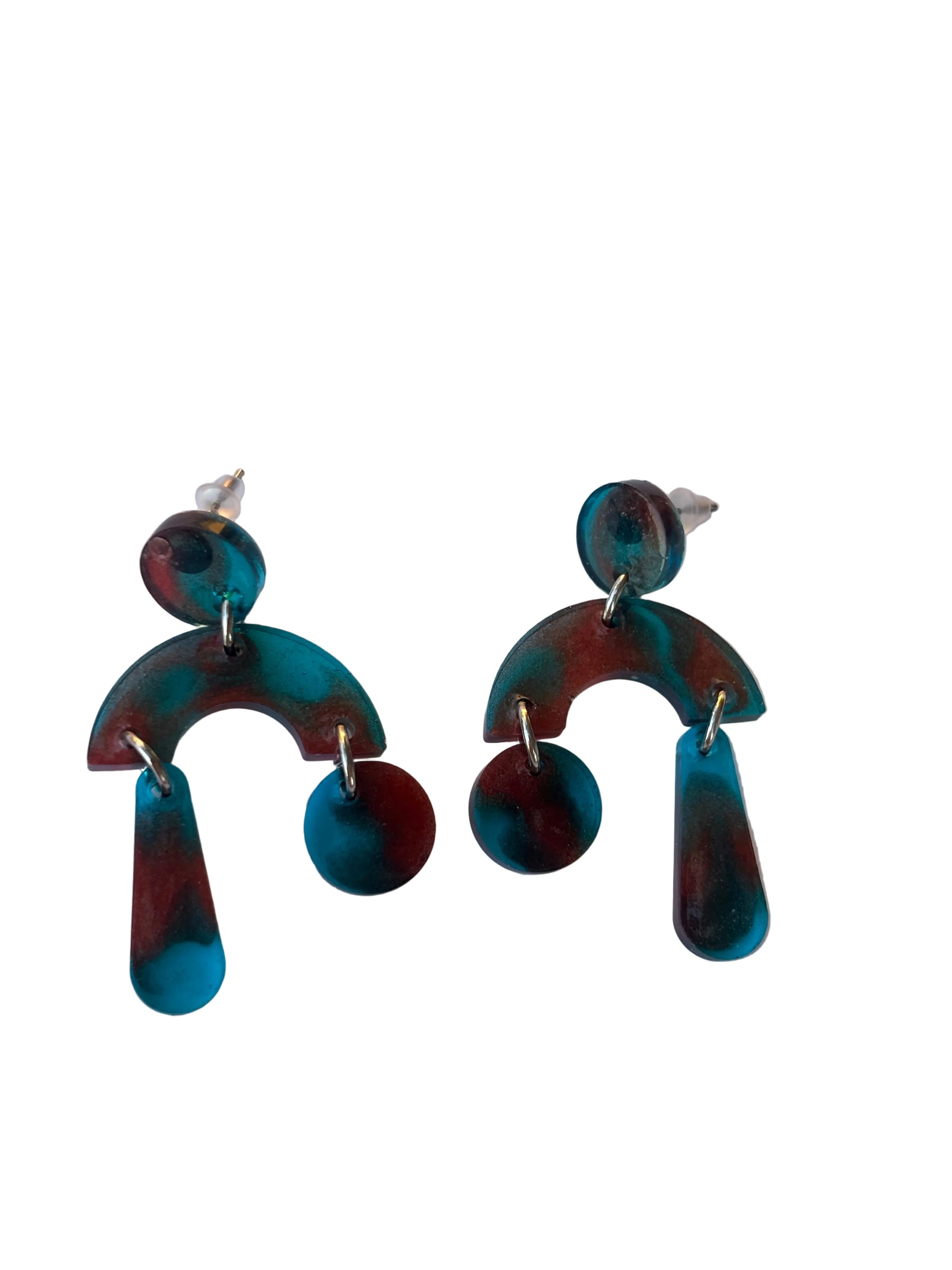 Burnt Teal - Earrings