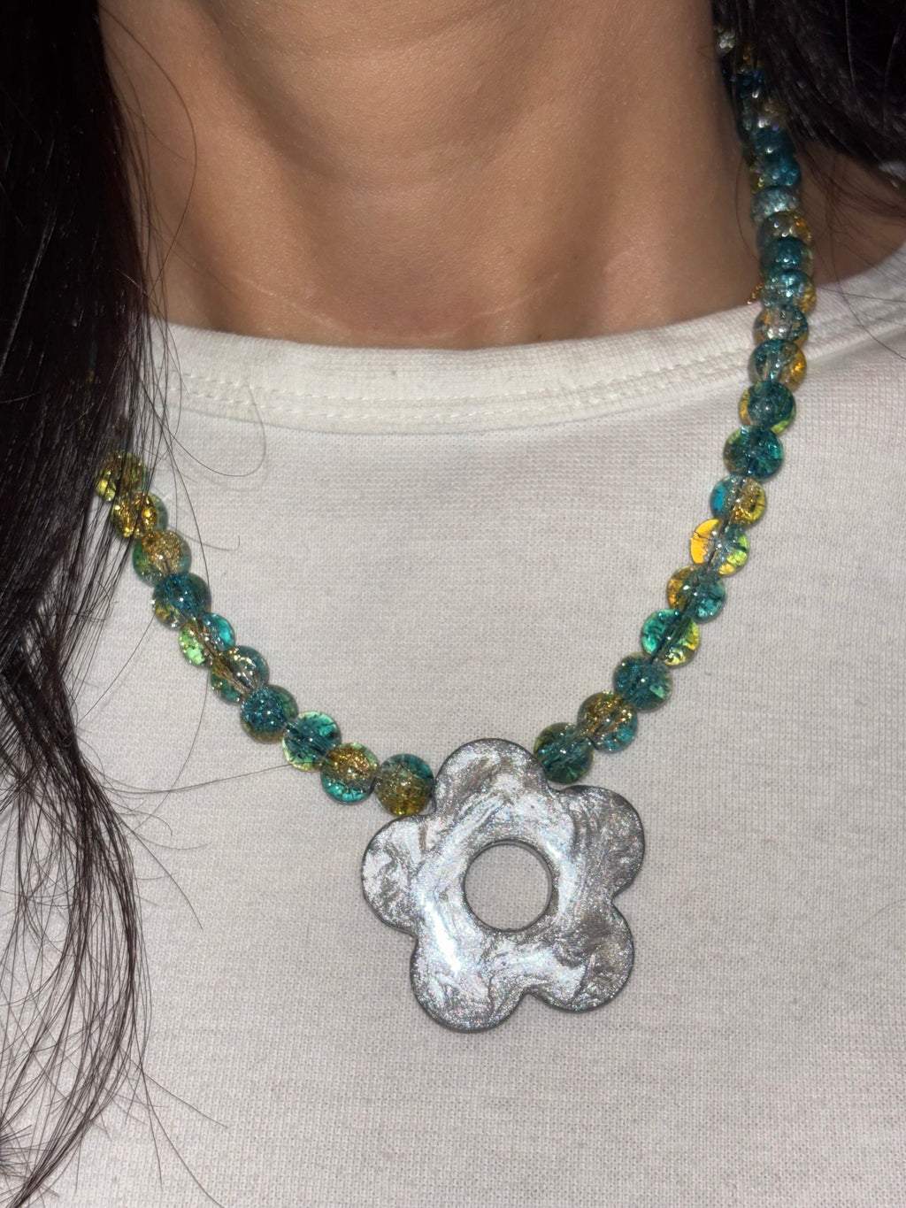 🩵 Beaded Necklace 💛