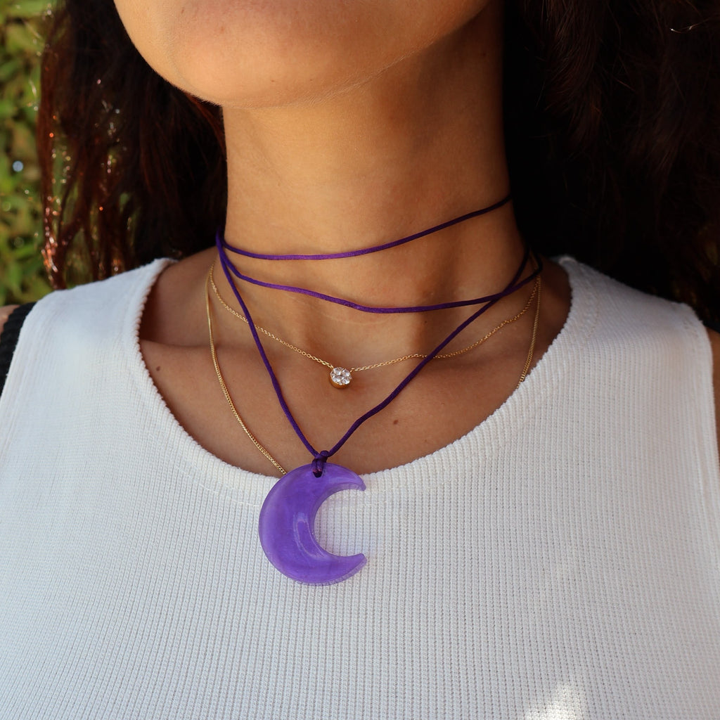 Crescent Choker - Purple