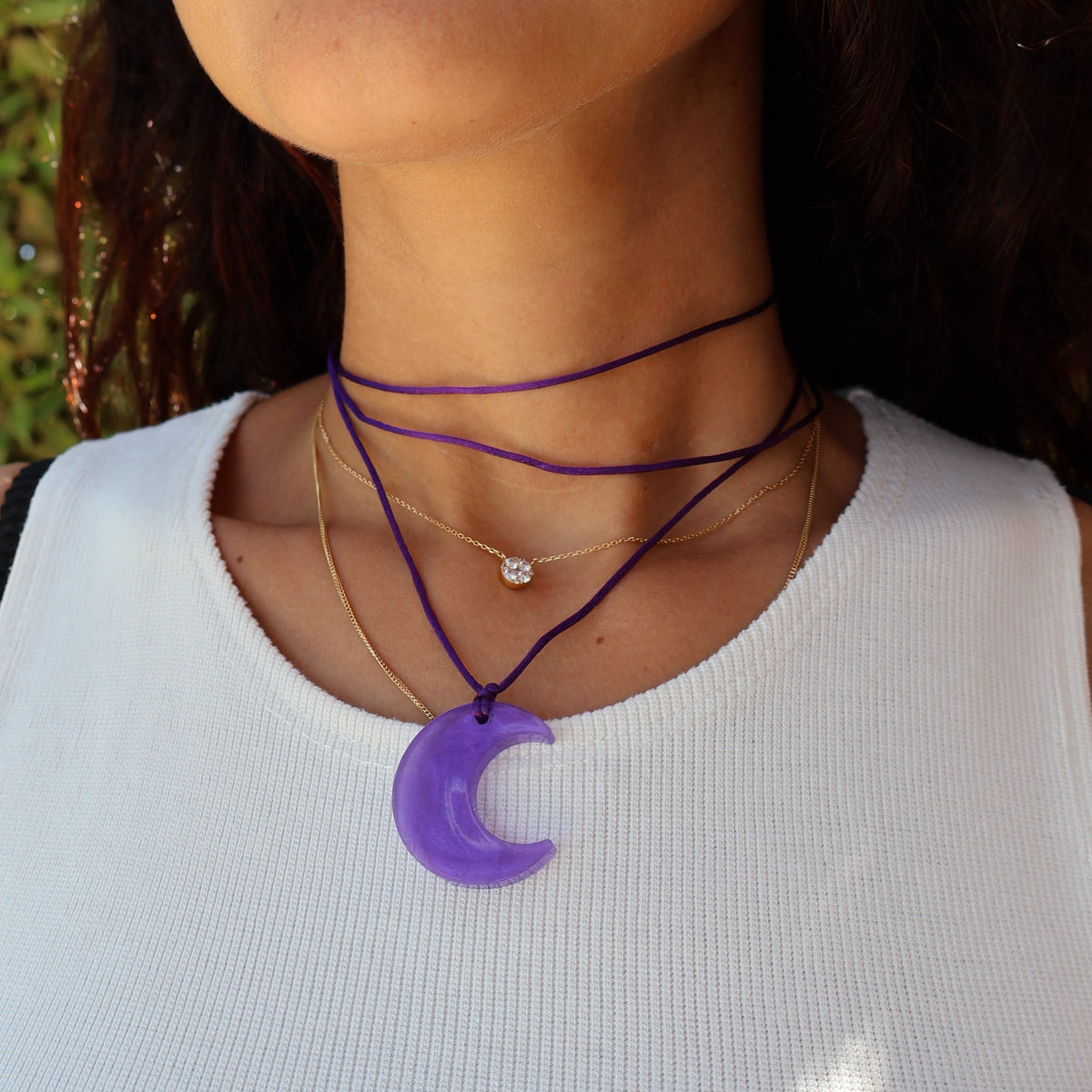 Crescent Choker - Purple
