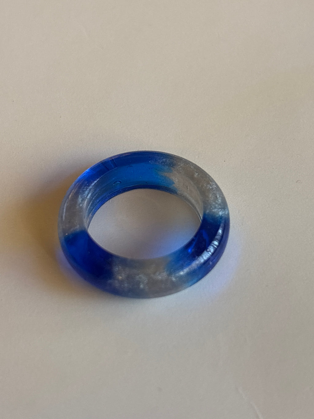 Blueberry & Silver Halo Ring